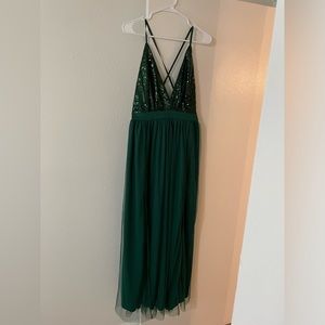 Emerald Green Sequin Dress